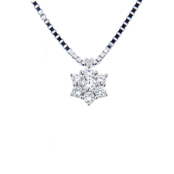 Collana Fanton Gioielli Donna COLLANE DIAMANTI in Oro bianco Diamante 0.15 Ct COOR-53-52 - COOR-53-52